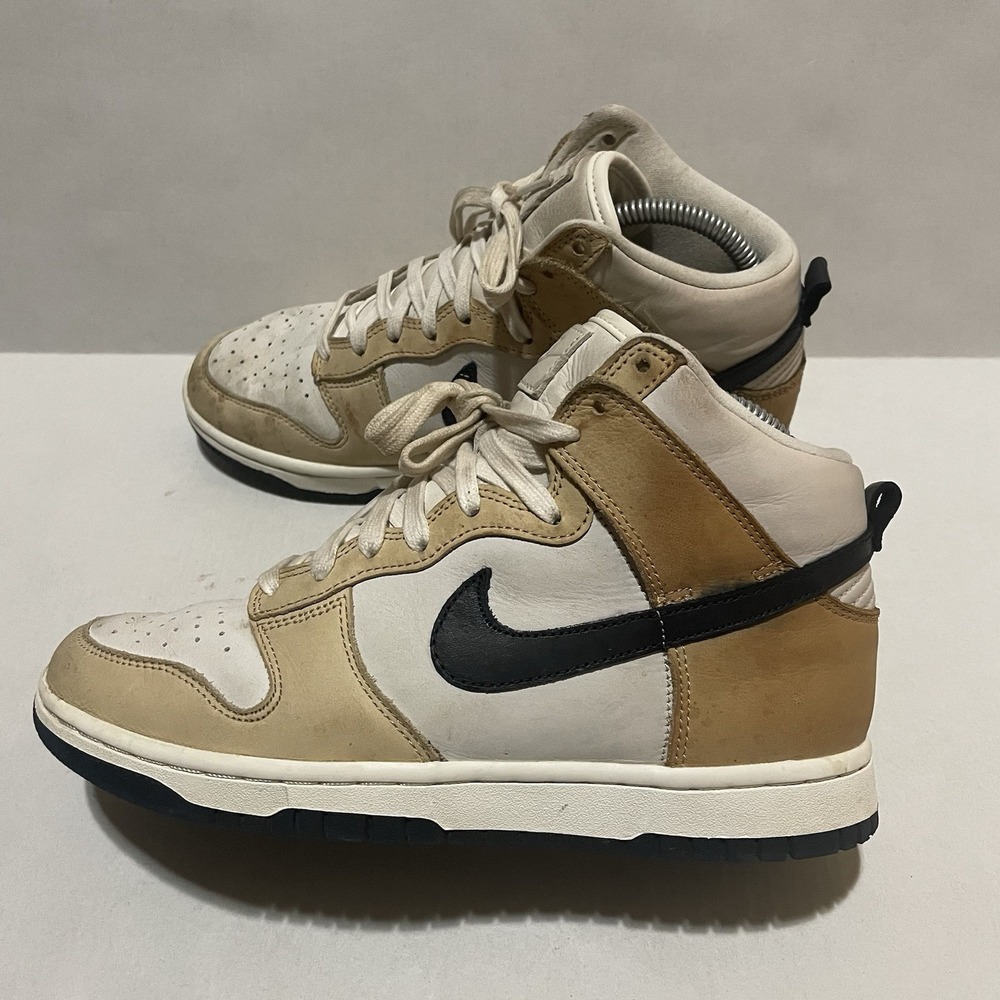 Nike Dunk High PRM Sesame Shoes Womens 7.5 White/Tan DX2044-101 Trainer Sneakers